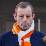 El expresidente del F. C. Barcelona Sandro Rosell, a su llegada a la Audiencia Nacional en Madrid. EFE/Emilio Naranjo
