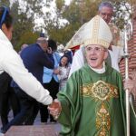 Carlos Osoro Sierra, ayer, en la parroquia de Santa María de Caná, en Pozuelo de Alarcón