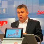 Santos Cerdán dando un discurso (Captura de Twitter)