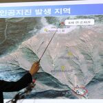 Seul muestra sobre el un mapa el lugar de la prueba