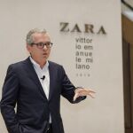 Pablo Isla, en el encuentro con periodistas en Milán, con motivo de la inauguración de la emblemática tienda de Zara de Corso Vittorio Emanuele.