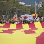 Manifestación en Barcelona el Día de la Hispanidad el pasado año.