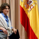 La ministra de Justicia, Dolores Delgado, durante su comparecencia hoy en el Congreso / Foto: Efe