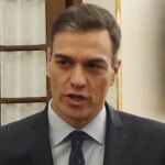 El presidente del Gobierno, Pedro Sánchez, hoy en el Congreso de los Diputados. EFE/Javier Lizón