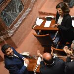 El presidente de la Comunidad, Fernando López Miras, tras su proclamación en la Asamblea Regional