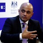 El ministro del Interior británico Sajid Javid, hoy, en la sede de Efe en Madrid-EFE