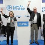 De izda. a dcha., José Císcar, Isabel Bonig, José Manuel García-Margallo y Bernabé Cano, ayer en La Nucía