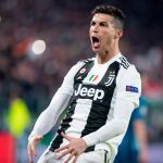 Cristiano Ronaldo celebra la victoria y clasificación de la Juventus ante el Atlético el año pasado
