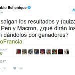 El tuit de Echenique sobre las elecciones francesas que causa hilaridad en la red