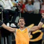 Rafa Nadal tras vencer a Tsitsipas