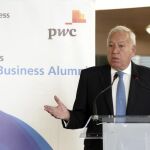 El ministro de Asuntos Exteriores y Cooperación, José Manuel García-Margallo, durante su intervención hoy en Bilbao