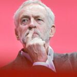 El líder laborista Jeremy Corbyn, ayer en Bringhton