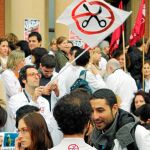 Una de las últimas protestas protagonizadas por el personal sanitario en Cataluña coincidiendo con la crisis.
