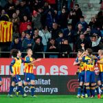 Los jugadores de la selección de Cataluña celebran el segundo gol del equipo ante Venezuela / Efe
