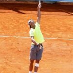RAFA NADAL, durante su entrenamiento de ayer