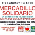 Cartel del mercadillo solidario / Foto: La Razón