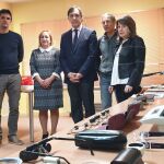 El alcalde de Salamanca, Carlos García Carbayo, se reúne con los responsables de la ONCE en la sede de la organización