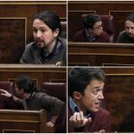 Momento de la discusión entre Iglesias y Errejón
