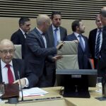 El Ministro de Hacienda, Cristóbal Montoro, en la comisión de presupuestos en el Congreso de los Diputados