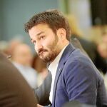El conseller de Educación, Vicent Marzà, durante la presentación de su intervención en el Fórum Europa