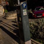 Uno de los parquímetros situados en el perímetro de Madrid Central