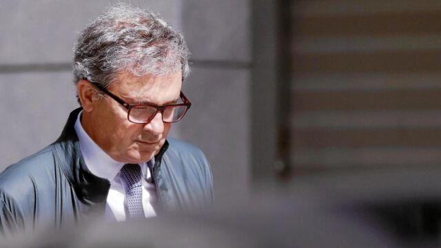Jordi Pujol Ferrusola, al salir de la Audiencia Nacional