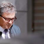 Jordi Pujol Ferrusola, al salir de la Audiencia Nacional