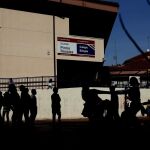 Alumnos en el colegio Pintor Rosales de Madrid, durante la primera jornada de huelga estudiantil convocada este curso por el Sindicato de Estudiantes y la Confederación de Padres Ceapa