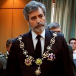 El presidente del Tribunal Supremo, Carlos Lesmes,c., a su llegada a la sede del Tribunal Militar Central. EFE/Ángel Díaz ***POOL***