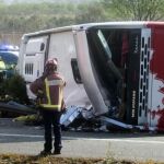 Accidente del autobús en Tarragona en 2016 en el que murieron 14 personas. (Ap)