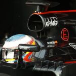 El piloto Fernando Alonso en la última sesión en el circuito de Montmeló