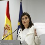 La ministra de Sanidad, Consumo y Bienestar Social, Carmen Montón, ha negado hoy irregularidades en la obtención de su máster/J. Fdez.-Largo