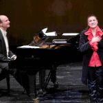 La simpática Cecilia Bartoli, a quien acompañó al piano Sergio Ciomei