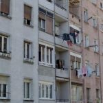 Imagen del inmueble en el que se ha producido el suicidio de un hombre de 50 años esta mañana en Bilbao.