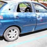 Seat Ibiza robado en el que fue detenido el alunicero más buscado de Madrid, con 22 órdenes judiciales