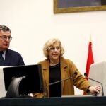 Camena a su llegada al Pleno de los Presupuestos de Madrid