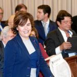 Soraya Sáenz de Santamaría participó ayer en el XXII Encuentro de Economía en S’Agaró y defendió que la aplicación del 155 «ha sido una muestra de respeto a todos los catalanes»