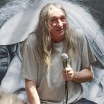 El cantante Rosendo, durante la presentación, cuatro años después de su último disco de estudio, de "De escalde y trinchera"