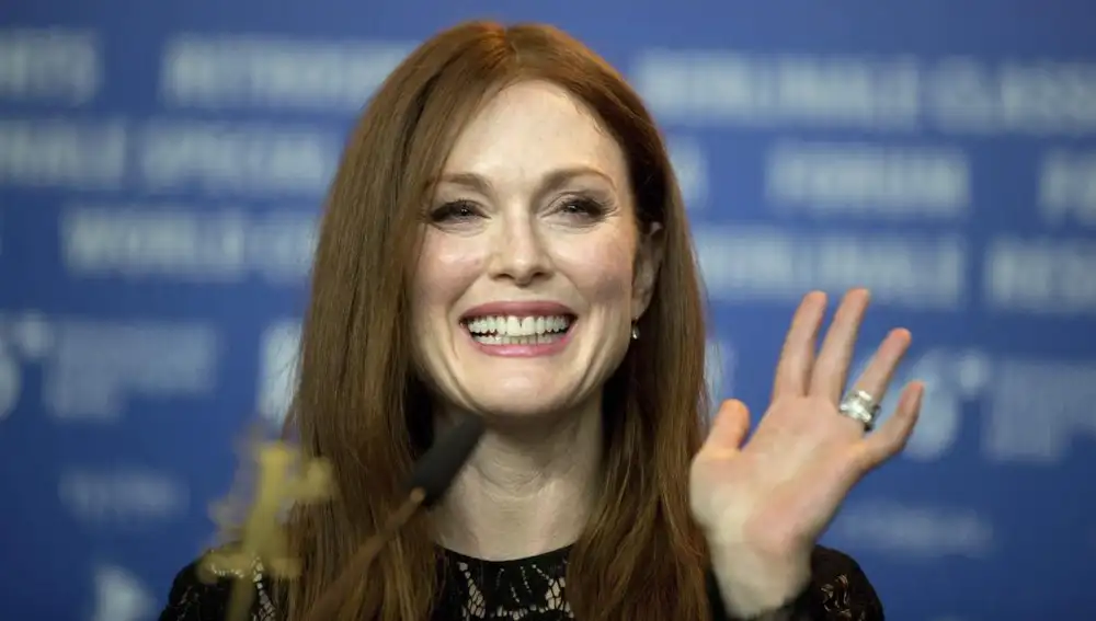 La actriz Julianne Moore durante la presentación de la película 'Maggie's Plan'