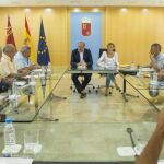 El sector agrícola del Campo de Cartagena, ayer en San Esteban con el presidente Sánchez y la consejera Martínez-Cachá