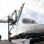 El primer AVE Talgo fabricado para Arabia Saudí, conocido como el "AVE de los peregrinos"