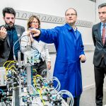 El presidente del Gobierno, Pedro Sánchez, ayer durante una visita a la Federación de Empresarios del Metal en Murcia