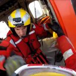 Helicóptero “Helimer 215” que ha participado en el rescate