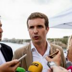 El presidente del PP, Pablo Casado , en el Club Marítimo de Mahón (Menorca)/Foto: Efe