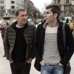 Arnaldo Otegi (i) y el dirigente de SORTU Arkaitz Rodríguez (d)