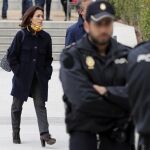 Mireia Pujol Ferrusola, a la salida de la Audiencia Nacional