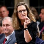 La ministra de Comercio Internacional de Canadá, Chrystia Freeland