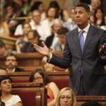 Xavier García Albiol, hoy durante la sesión en el Parlament.