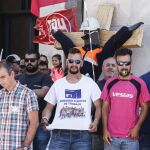 Reciente concentración de los trabajadores de Vestas en defensa de sus empleos