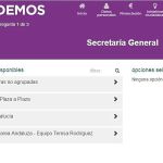 Captura de la página web de Podemos en la que se puede votar